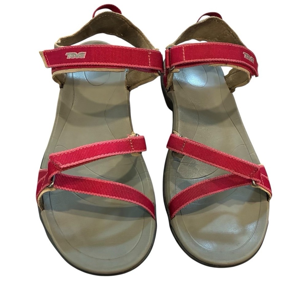 Teva Sandals Women's Size 10‎ Open Toe Strappy Pink Purple F27114K
